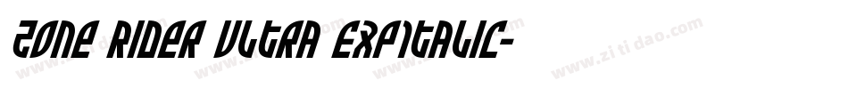 Zone Rider Ultra ExpItalic字体转换